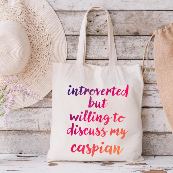Introverted Willing To Discuss Caspian Introvert Canvas Tote Bag Introverted Willing To Discuss Caspian Introvert Canvas Tote Bag