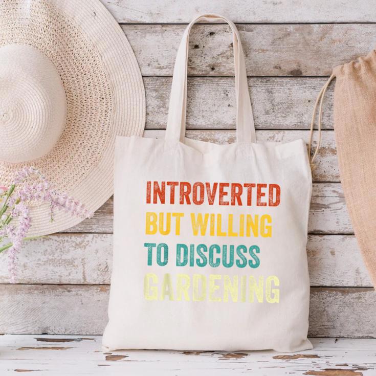 Introverted But Willing To Discuss Gardening Hobby Canvas Tote Bag