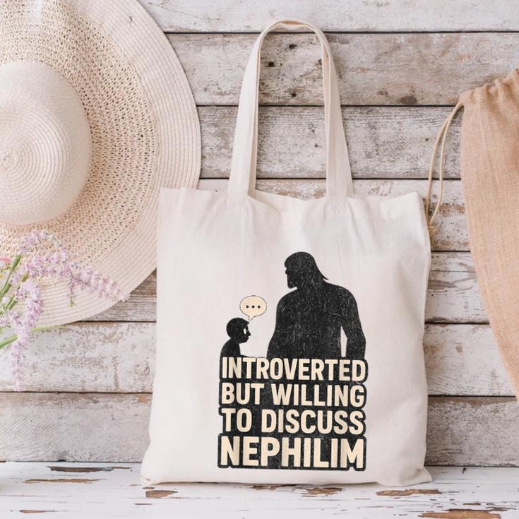 Introverted But Willing To Discuss Nephilim Tee Canvas Tote Bag