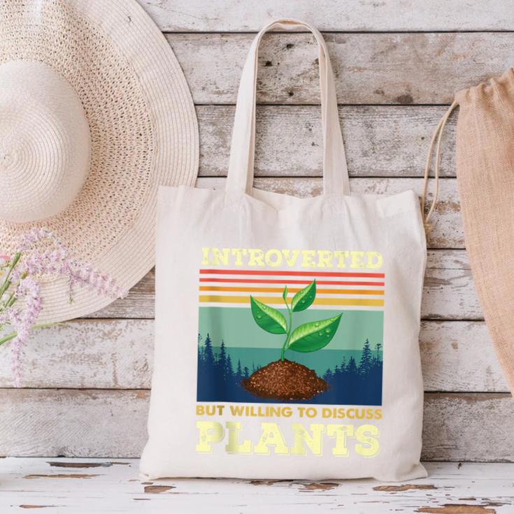Introverted But Willing To Discuss Plants Canvas Tote Bag Introverted But Willing To Discuss Plants Canvas Tote Bag