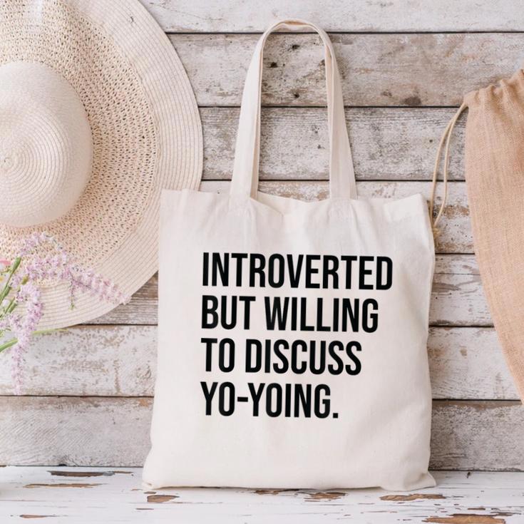 Introverted Yoyo Toy Player Yo-Yo Introvert Canvas Tote Bag Introverted Yoyo Toy Player Yo-Yo Introvert Canvas Tote Bag