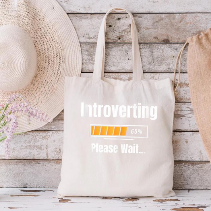 Introverting Please Wait Humor Sarcastic Geek Gamer Jokes Canvas Tote Bag Introverting Please Wait Humor Sarcastic Geek Gamer Jokes Canvas Tote Bag