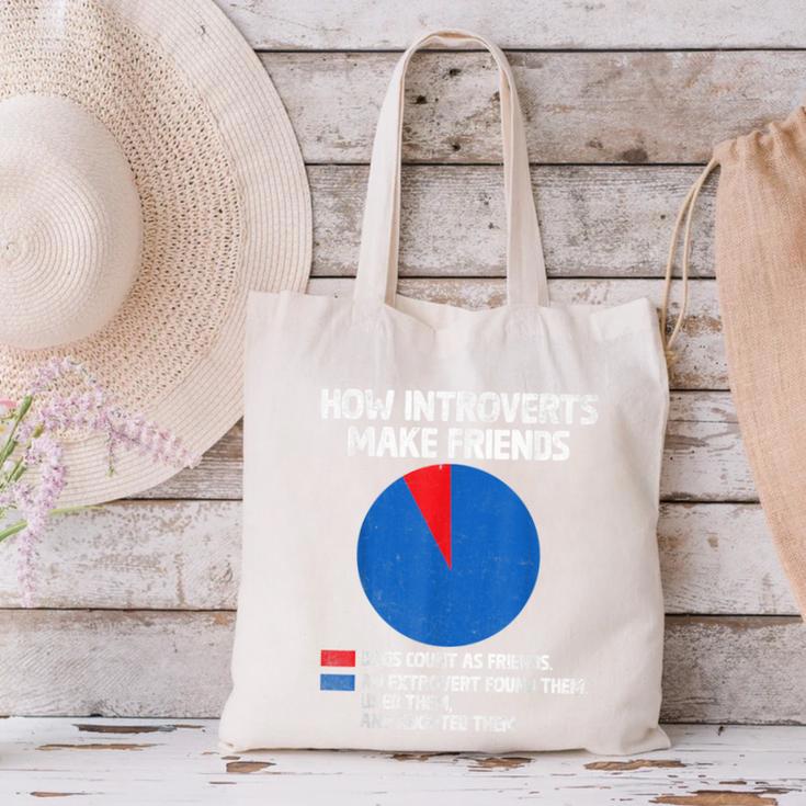 How Introverts Make Friends Sayings For Introverts Canvas Tote Bag How Introverts Make Friends Sayings For Introverts Canvas Tote Bag