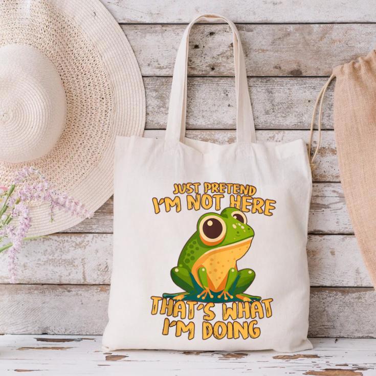 Introverts Thats What Im Doing Just Pretends Canvas Tote Bag