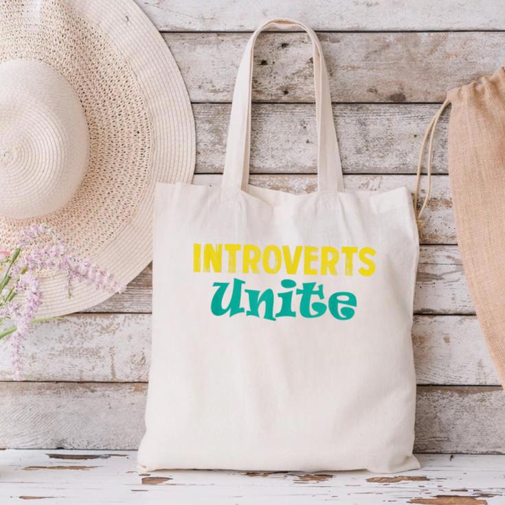 Introverts Unite I Introvert Canvas Tote Bag Introverts Unite I Introvert Canvas Tote Bag