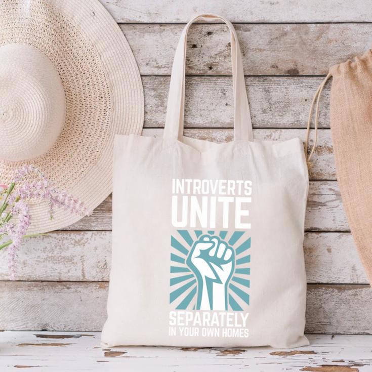 Introverts Unite Separately In Your Own Homes Shirt Premium Tri-Blend Canvas Tote Bag Introverts Unite Separately In Your Own Homes Shirt Premium Tri-Blend Canvas Tote Bag