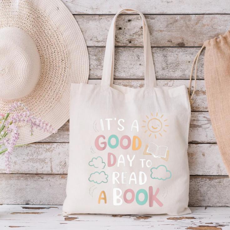 It's A Good Day To Read a Book Elementary Teacher Graphic Canvas Tote Bag