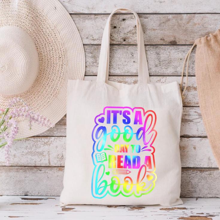 Its A Good Day To Read Book Kids Boys Girls Reading Graphic Canvas Tote Bag
