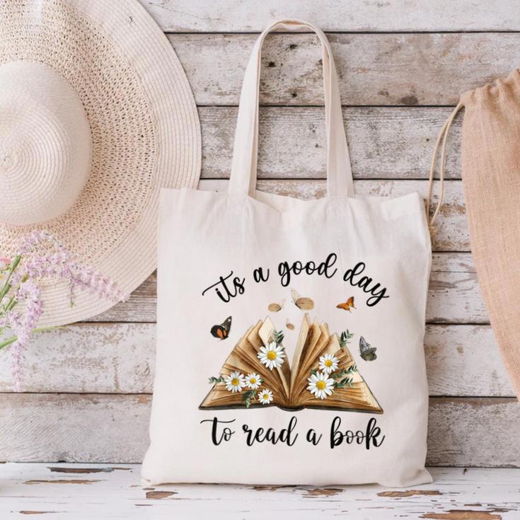 Its A Good Day To Read A Book Book Lover Bookish Women Canvas Tote Bag
