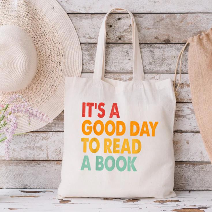It's A Good Day To Read A Book Retro Vintage Teacher Canvas Tote Bag It's A Good Day To Read A Book Retro Vintage Teacher Canvas Tote Bag