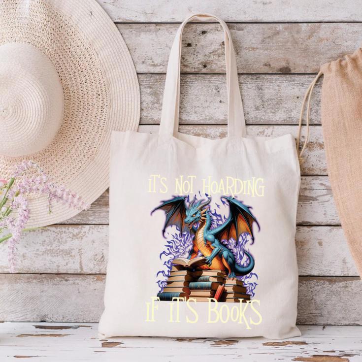 It's Not Hoarding If It's Books Reading Bookworm Reader Canvas Tote Bag