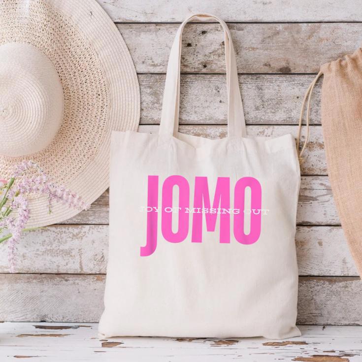 JOMO Joy Of Missing Out For The Introvert Canvas Tote Bag JOMO Joy Of Missing Out For The Introvert Canvas Tote Bag