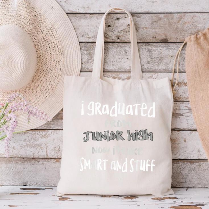 Junior High Graduate Shirt-Middle School Graduation Canvas Tote Bag