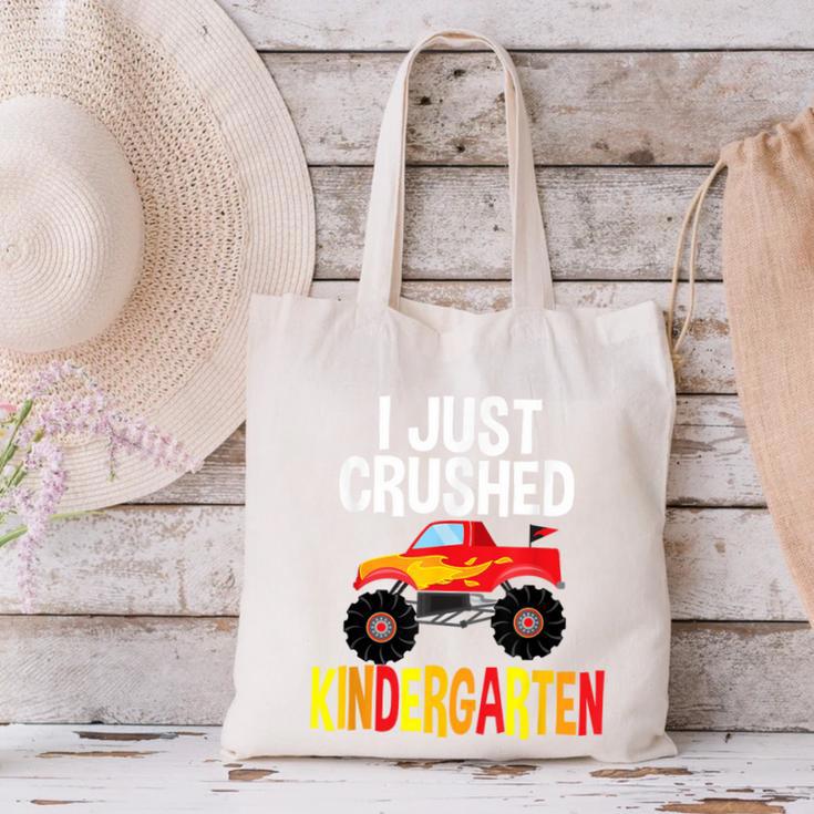 I Just Crushed Kindergarten Monster Graduation Shirt Canvas Tote Bag