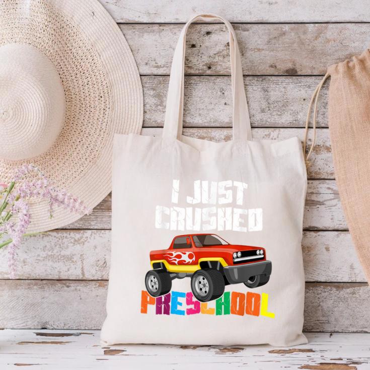 I Just Crushed Preschool Monster Truck Graduation Canvas Tote Bag