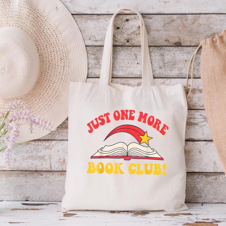 Just One More Book Club Bookish Hippie Canvas Tote Bag