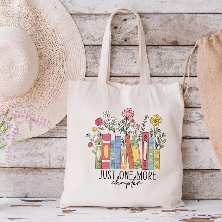 Just One More Chapter Book Lovers For Women Canvas Tote Bag