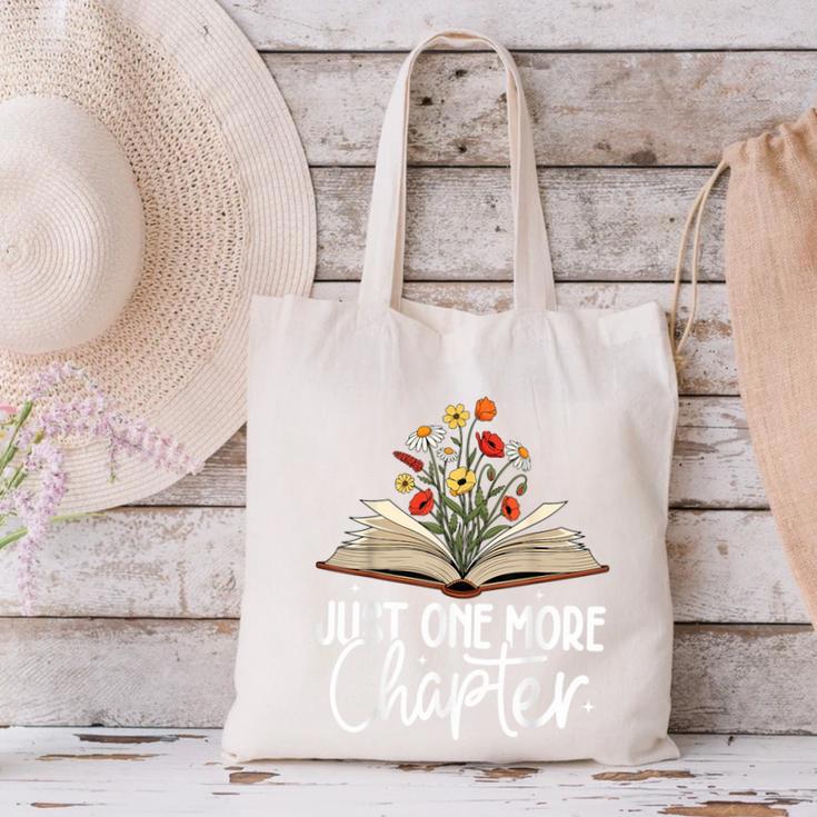 Just One More Chapter Floral Book Reading Girl Bookworm Canvas Tote Bag Just One More Chapter Floral Book Reading Girl Bookworm Canvas Tote Bag