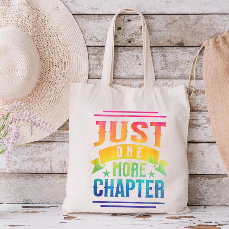 JUST ONE MORE CHAPTER Fun Reading Book Lover Canvas Tote Bag JUST ONE MORE CHAPTER Fun Reading Book Lover Canvas Tote Bag