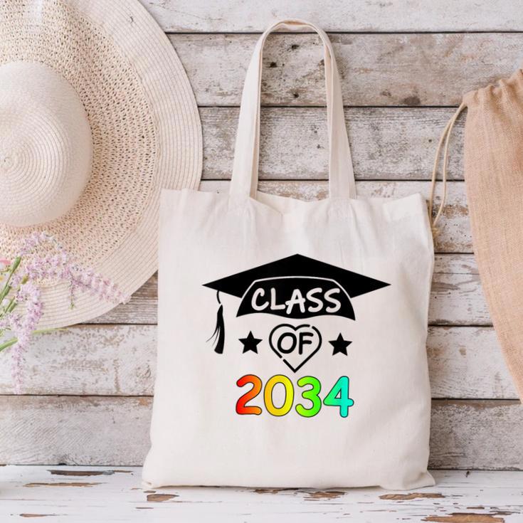K -12th Grade Hand Prints Space Graduation Class Of 2034 Canvas Tote Bag