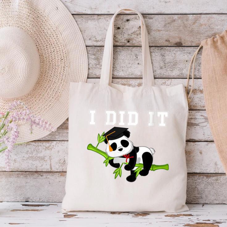 I Did It Kawaii Panda With Graduation Cap Diploma Canvas Tote Bag