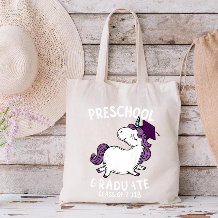 Kids Class Of 2018 Unicorn Preschool Graduation For Girls Canvas Tote Bag