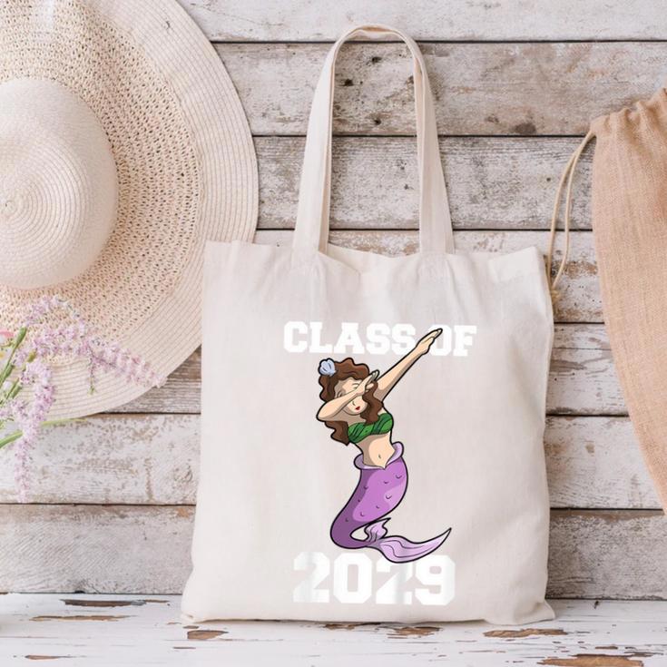 Kids Class Of 2029 Shirt Graduation Dabbing Mermaid Shirt Canvas Tote Bag