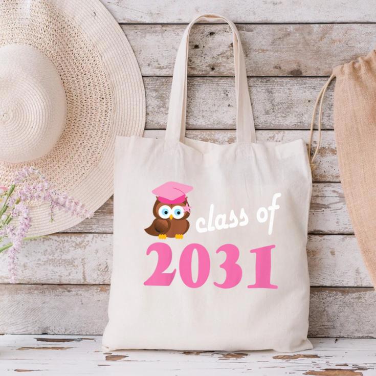 Kids Class Of 2031 Back To School Graduation T-Shirt Canvas Tote Bag