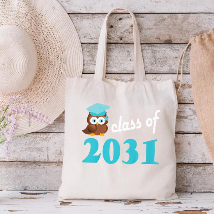 Kids Class Of 2031 Graduation Year T-Shirt Back To School Canvas Tote Bag