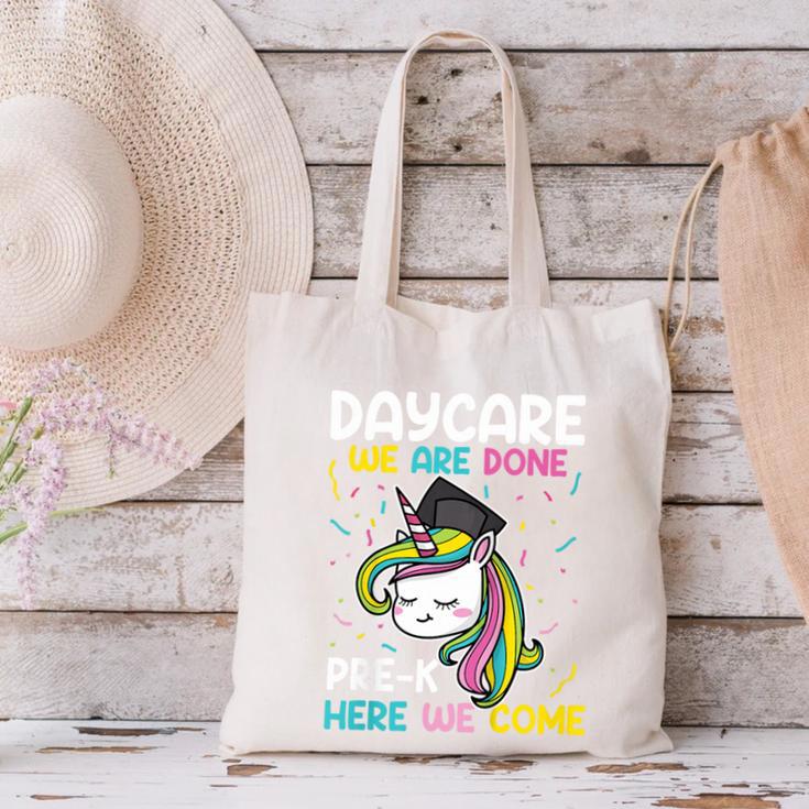 Kids Daycare Graduation Unicorn Last Day Of School Kids Canvas Tote Bag