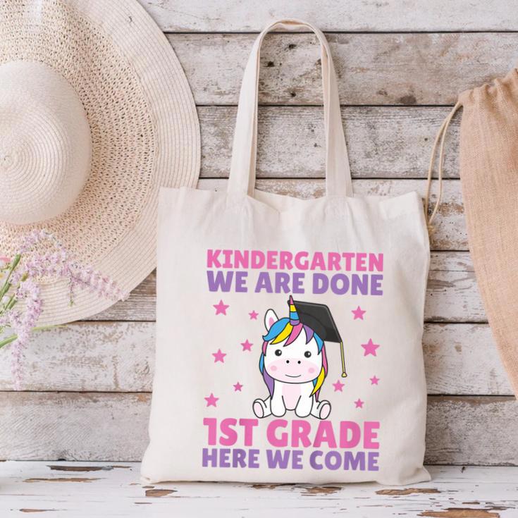 Kids Kindergarten Graduate Unicorn Graduation Canvas Tote Bag
