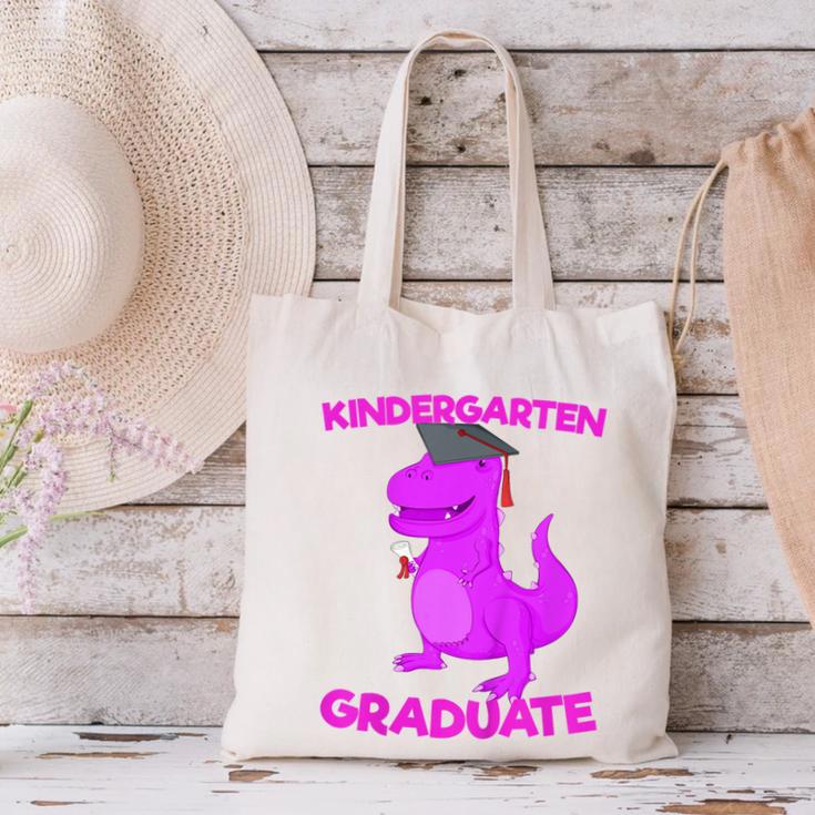 Kids Kindergarten Graduation Idea For Girls Dinosaur Canvas Tote Bag