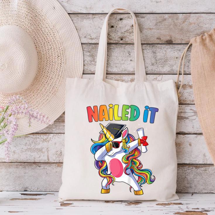 Kids Kindergarten Graduation Shirt Unicorn Graduate Nailed It Canvas Tote Bag