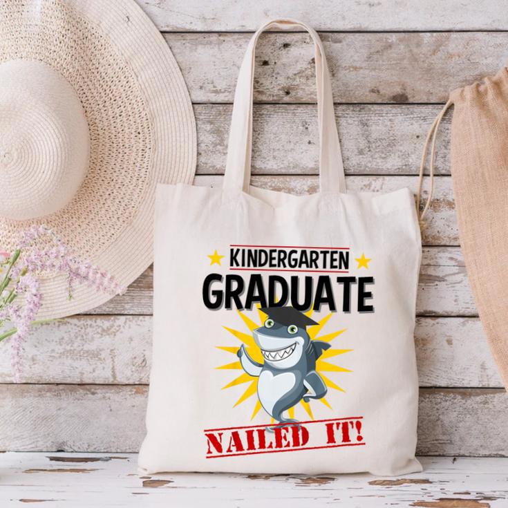 Kids Kindergarten Nailed It Shirt 2019 Shark Graduation Tee Canvas Tote Bag