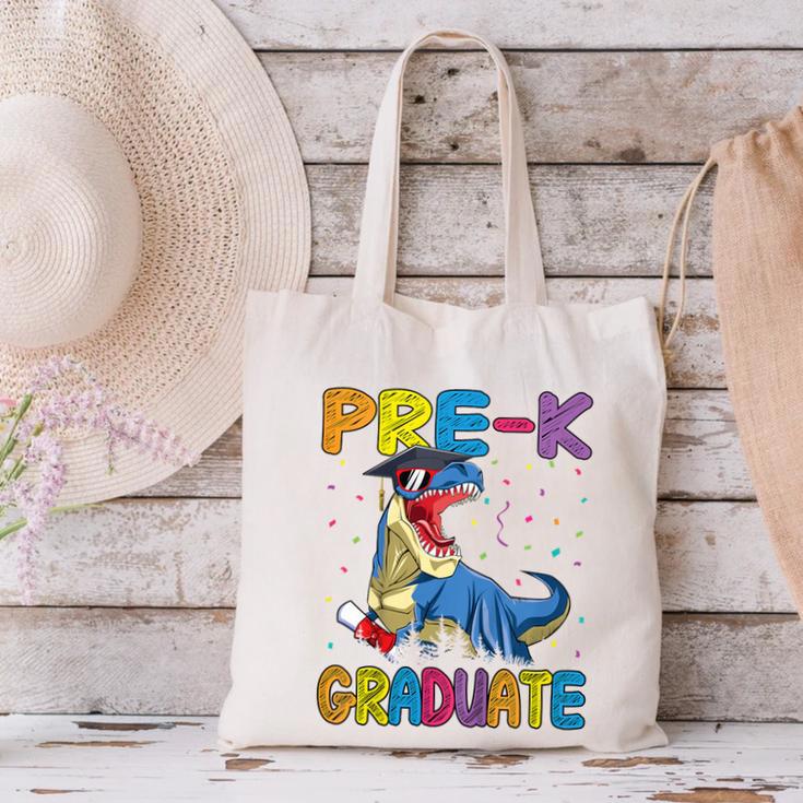 Kids Pre-K Graduate Dinosaur T-Rex Pre Kindergarten Graduation Canvas Tote Bag