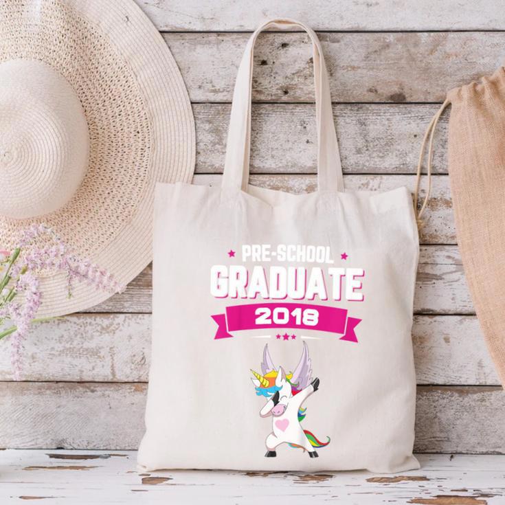 Kids Preschool Graduate 2018 Unicorn Dab Graduation Pre-K TShirt Canvas Tote Bag