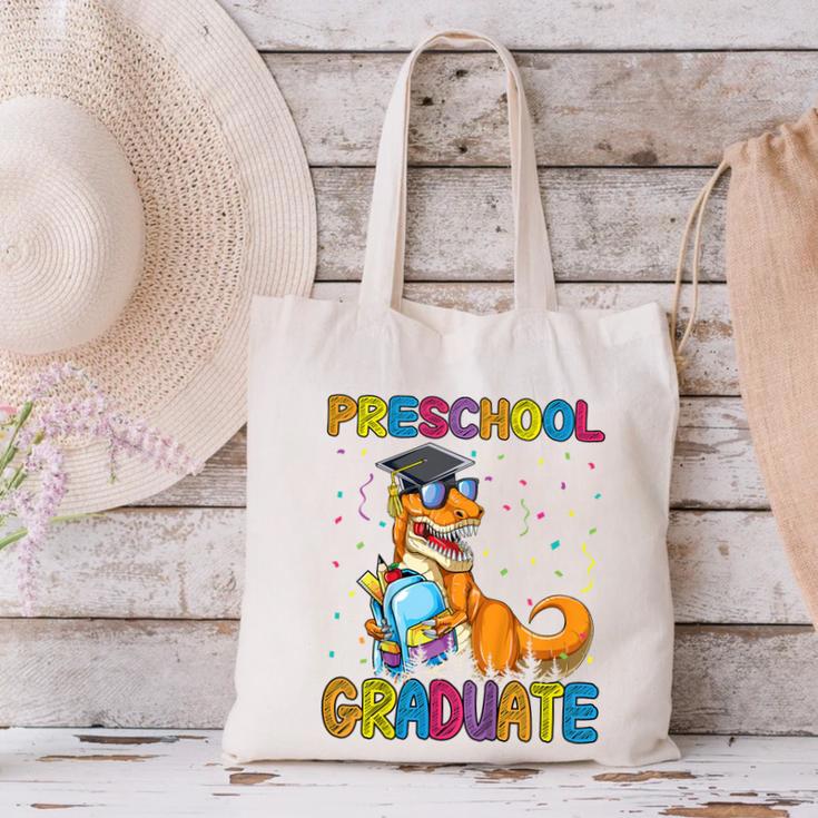 Kids Preschool Graduate Dinosaur Trex Preschool Graduation Canvas Tote Bag