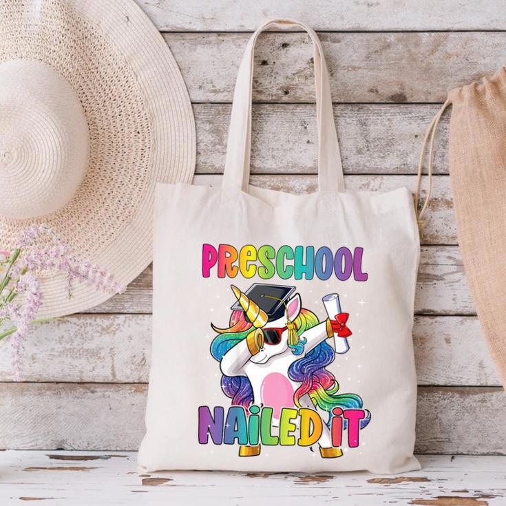 Kids Preschool Graduate Unicorn Nailed It Preschool Graduation Canvas Tote Bag
