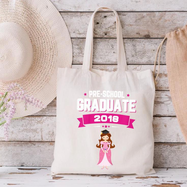 Kids Princess Girl Preschool Graduate 2018 Graduation Pre-K Canvas Tote Bag