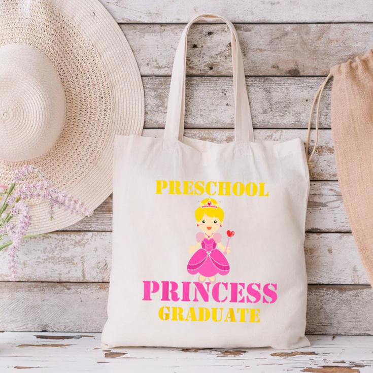 Kids Princess Graduate Prek Preschool Graduation Tshirt For Girls Canvas Tote Bag