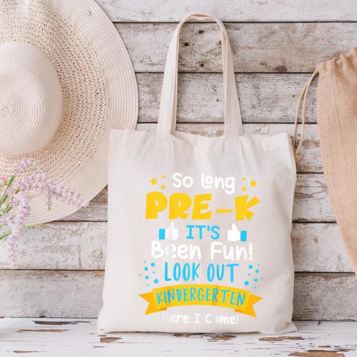 Kids So Long Pre-K Graduation 2025 School Kindergarten Here Come Canvas Tote Bag