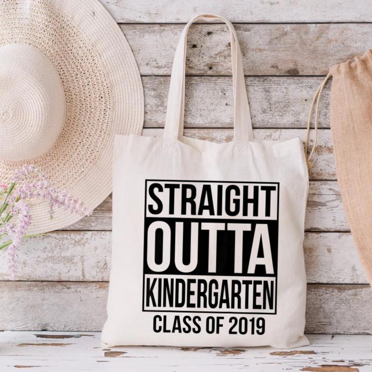 Kids Straight Outta Kindergarten Class Of 2019 Graduation Canvas Tote Bag