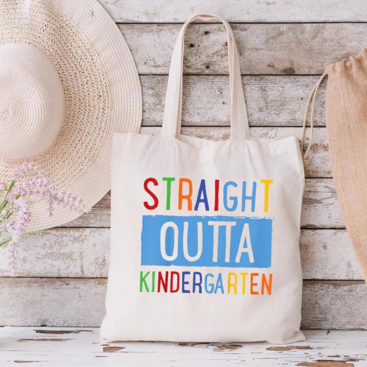 Kids STRAIGHT OUTTA KINDERGARTEN T-SHIRT FUNNY GRADUATION GIFT Canvas Tote Bag