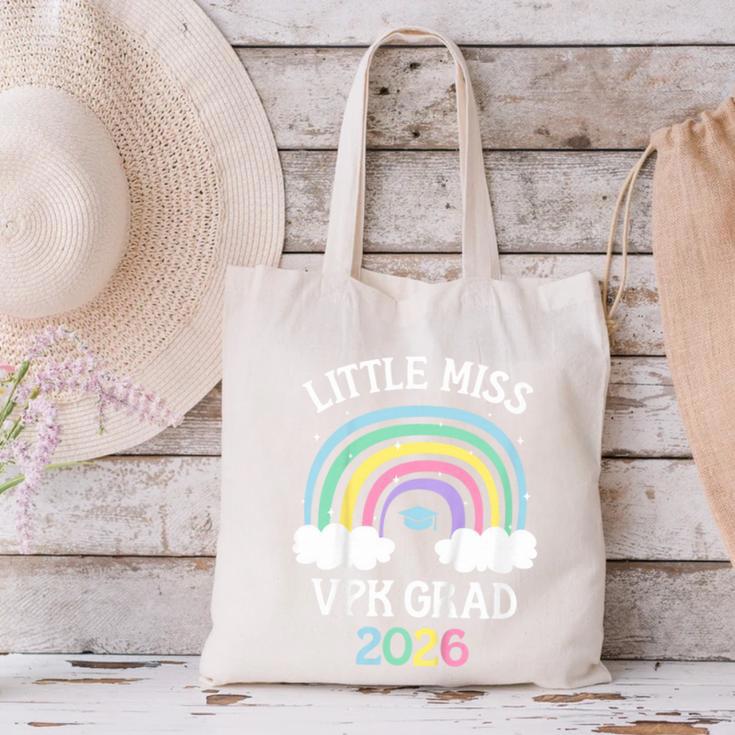Kids VPK Graduation 2026 Rainbow VPK Grad Canvas Tote Bag