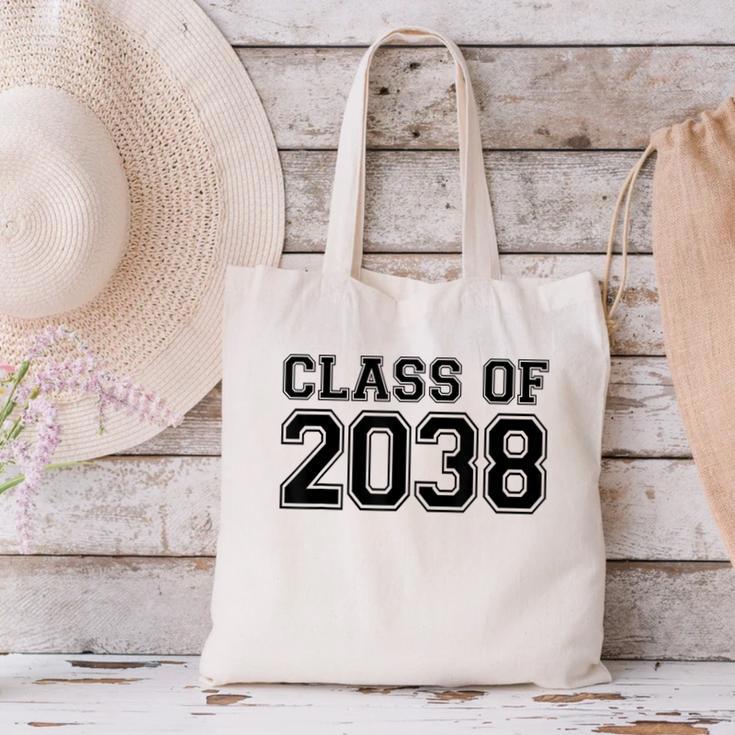 Kindergarten Class Of 2038 First Day School Graduation Canvas Tote Bag