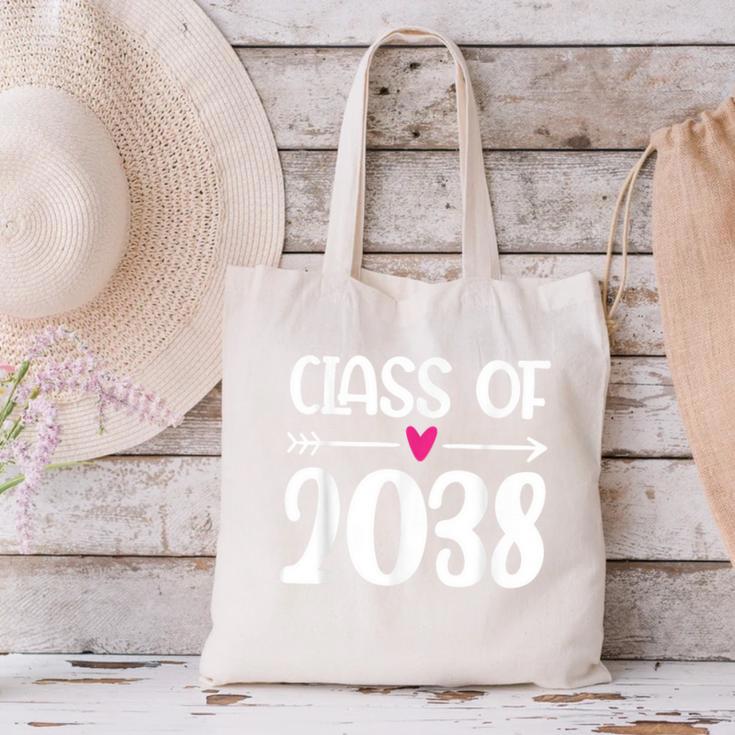 Kindergarten Class Of 2038 First Day School Graduation Girls Canvas Tote Bag