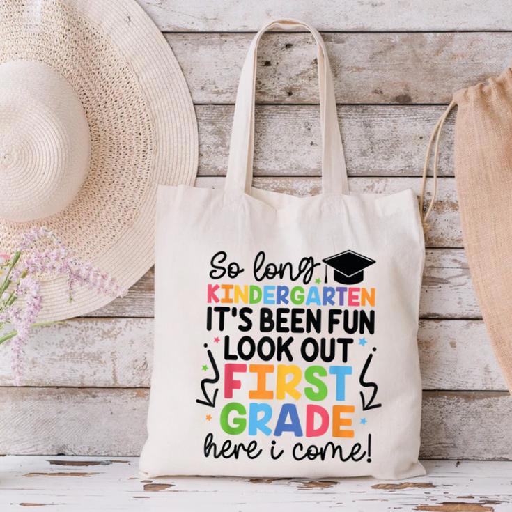 Kindergarten Graduation Graduate 1st Grade Here I Come Kids Canvas Tote Bag