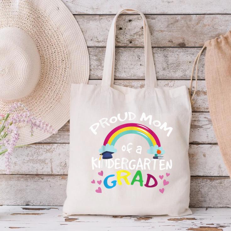 Kindergarten Graduation Proud Mom Son Daughter Canvas Tote Bag