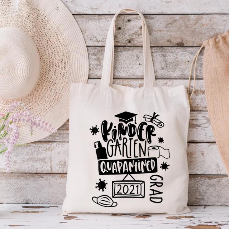 Kindergarten Graduation Quarantine Kindergarten Graduate Canvas Tote Bag
