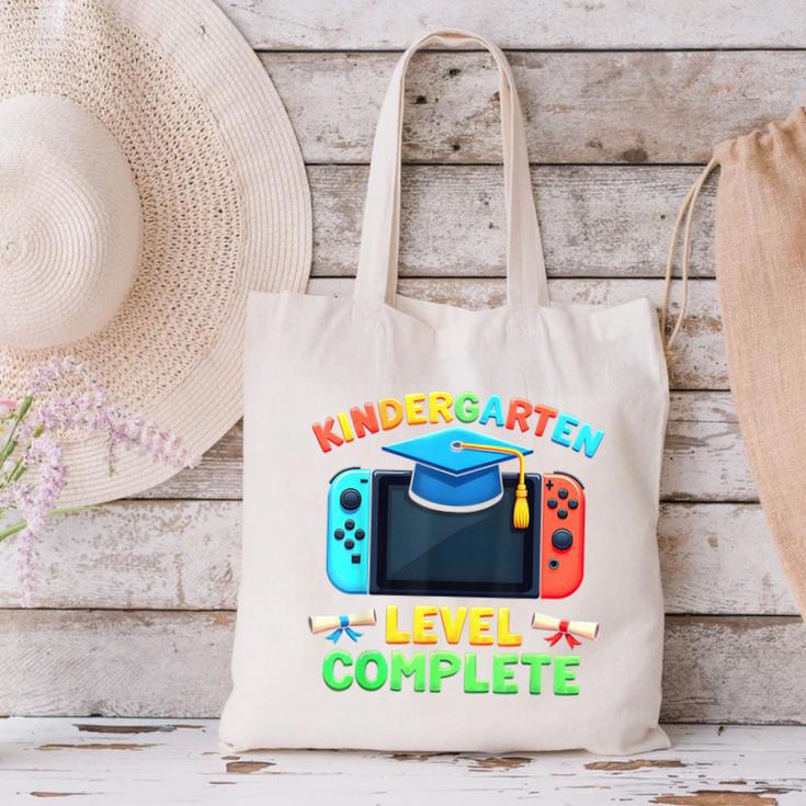Kindergarten Level Complete Graduation Class 2025 Gamer Boys Canvas Tote Bag